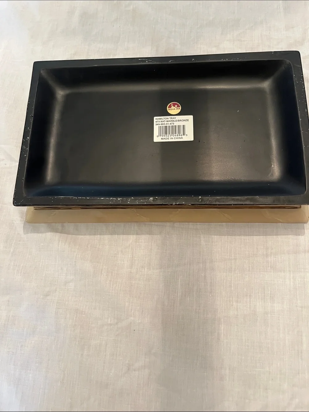 Hamilton Cream and Gold Rectangular Vanity Tray